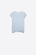 lightweight Knit Sleeveless Relaxed Fit sweater in light blue