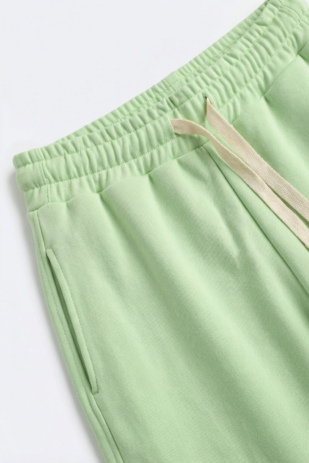 Super-Soft Knit Jogger Pants in green with Drawstring Waist