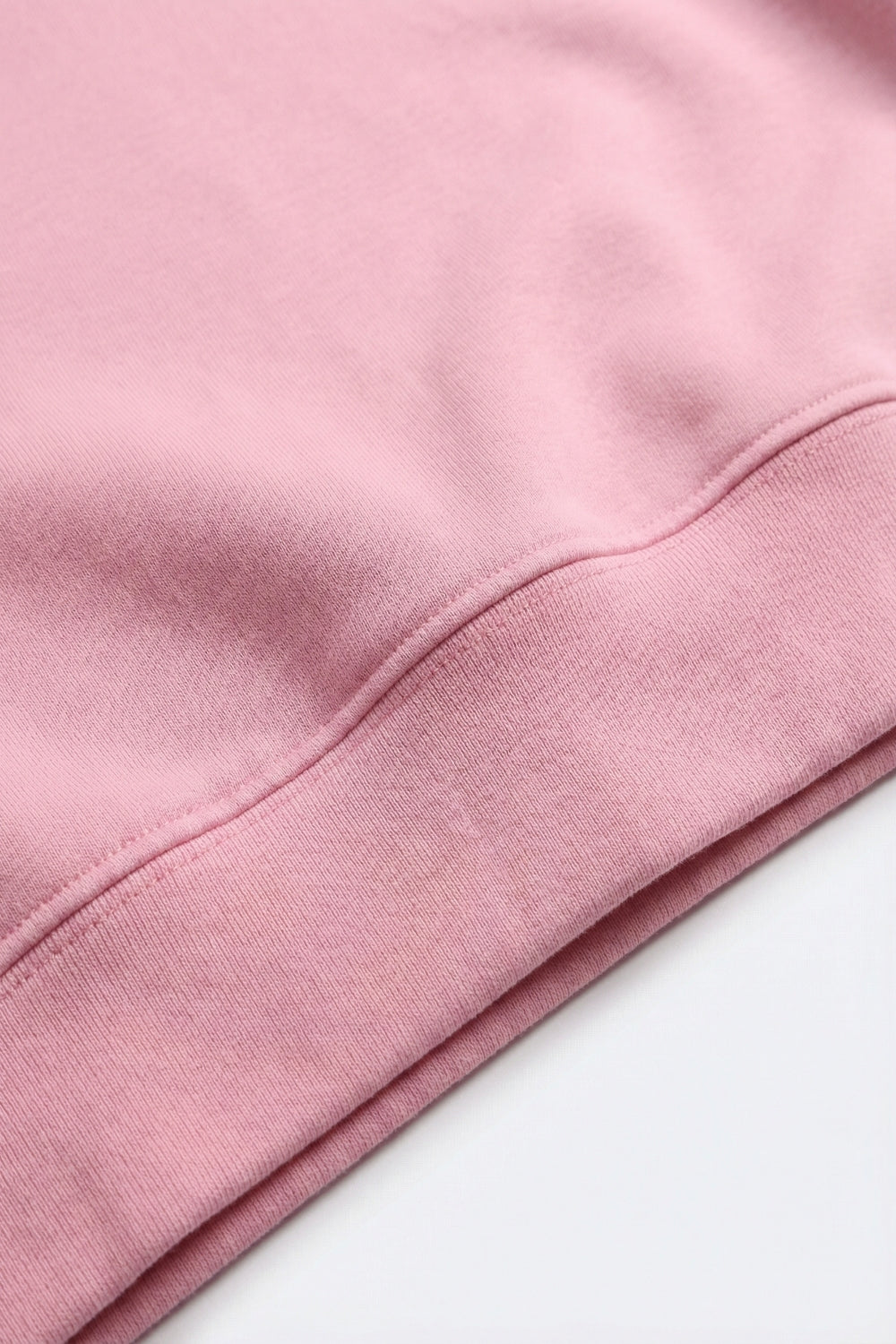 Crew Neck Dropped Shoulder Basic Sweatshirt in Pink
