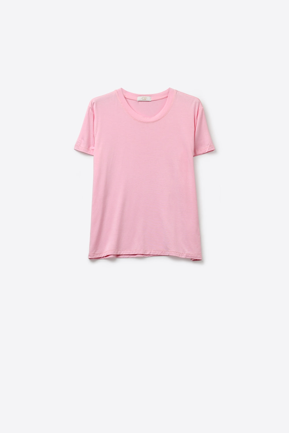 Lightweight Soft Viscose T-Shirt in baby pink