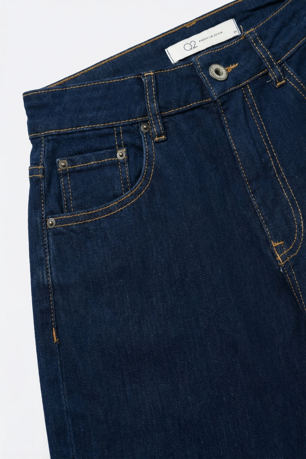 Blue Wide-Leg High-Rise Denim Jeans
