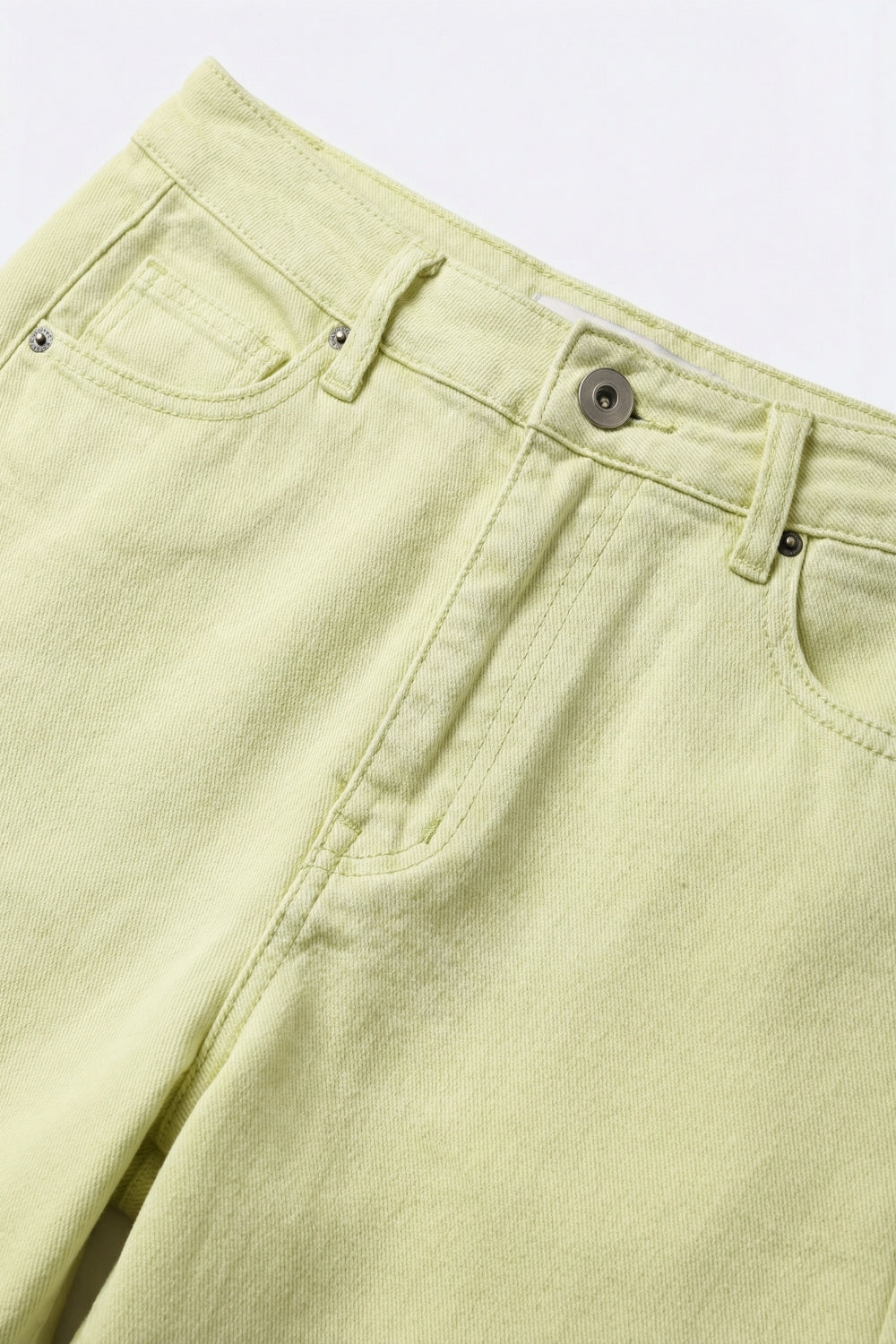 Extra Wide-Leg elastic Cotton Twill Pants in Mint green