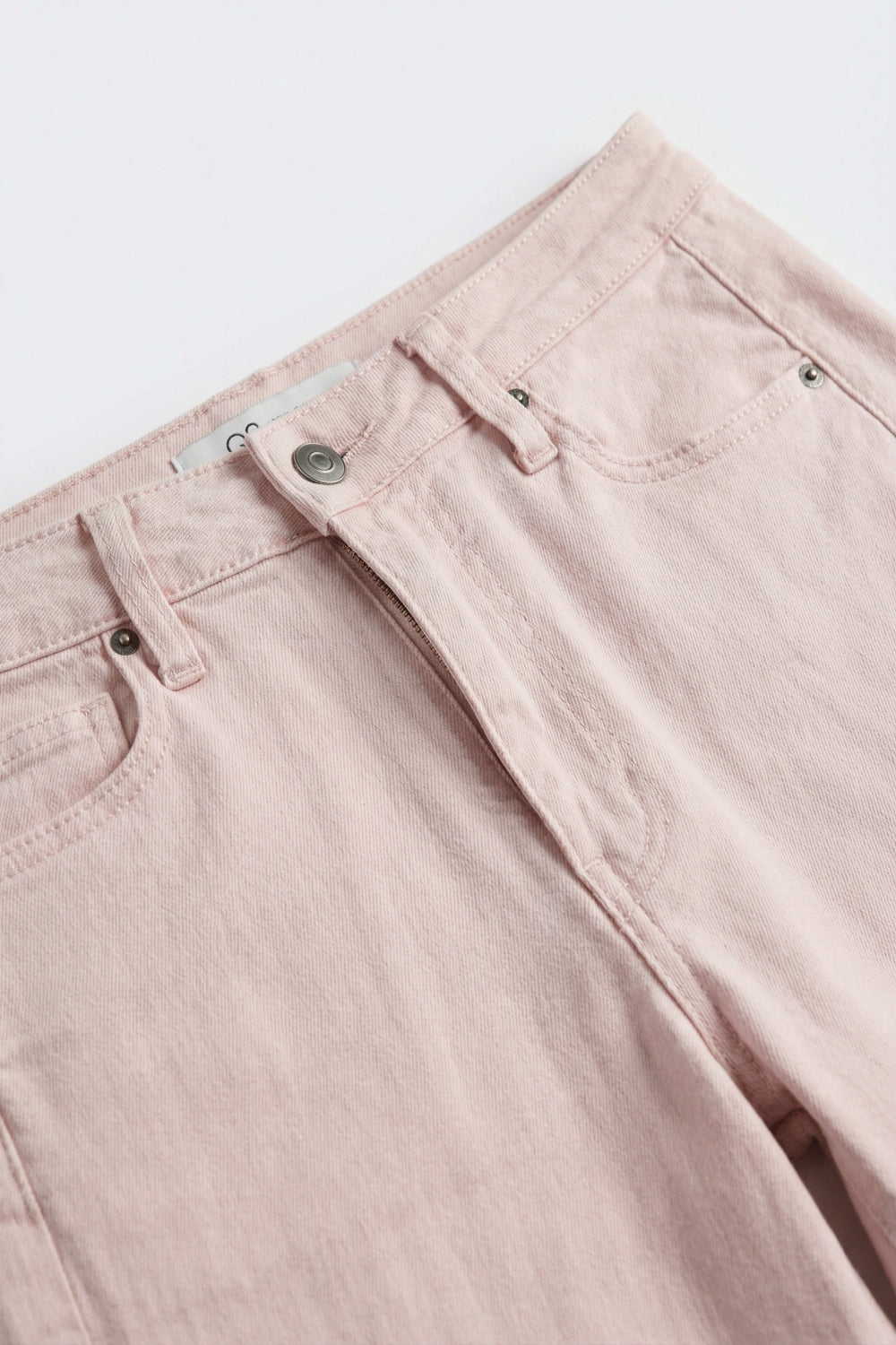 Light Pink Wide-Leg Pants with lightweight Twill