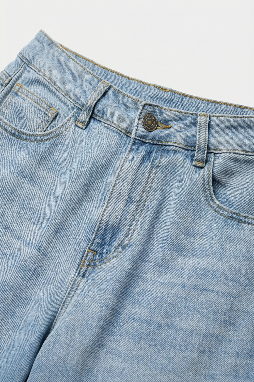 High-Rise Wide-Leg Denim in Light Blue Wash