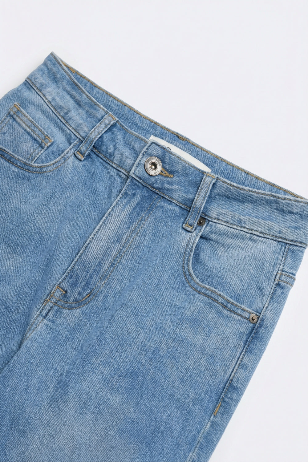 Light Blue Wide-Leg Denim Jeans in ankle lengh