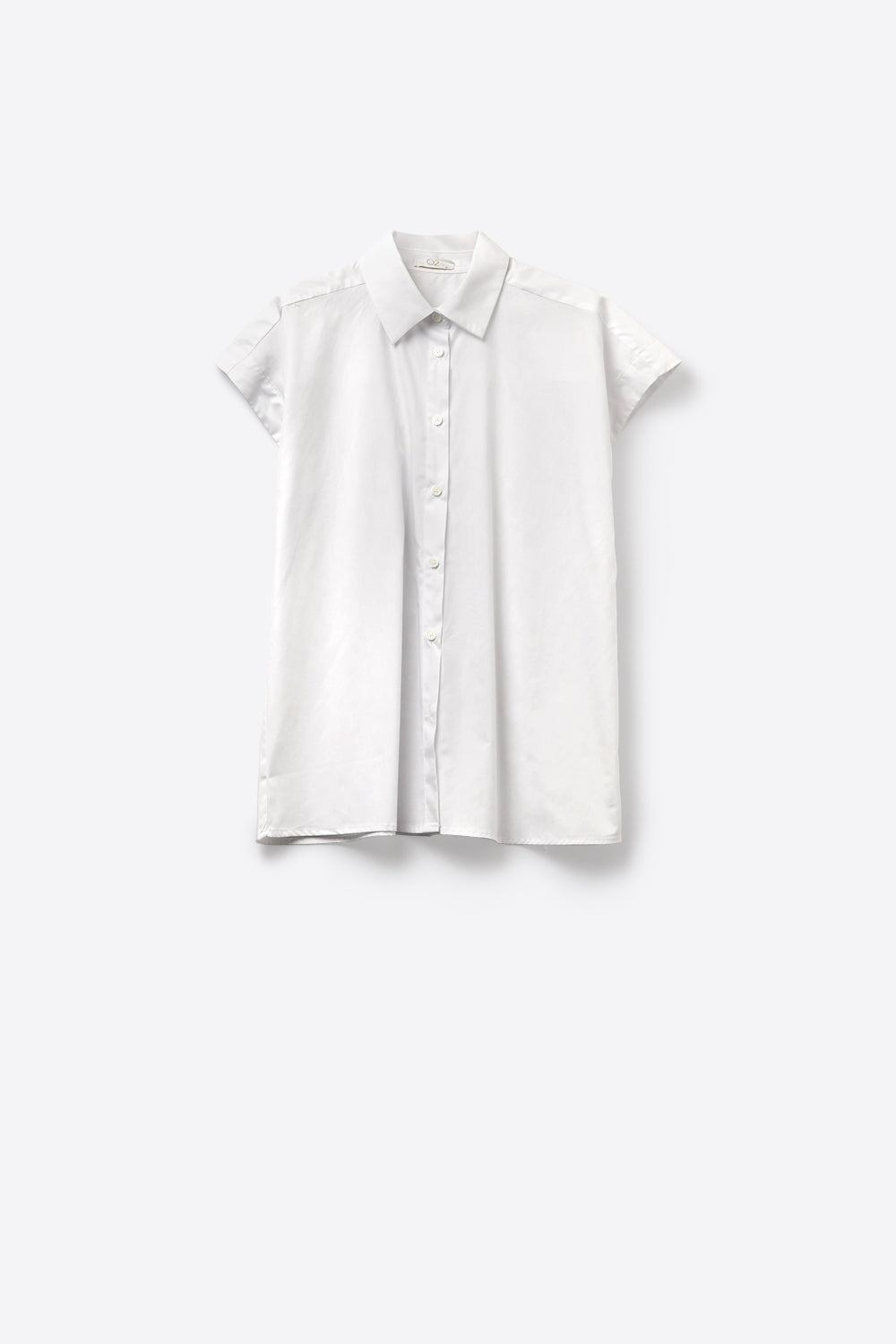 White Button-down Wide Shoulder Oversized Shirt