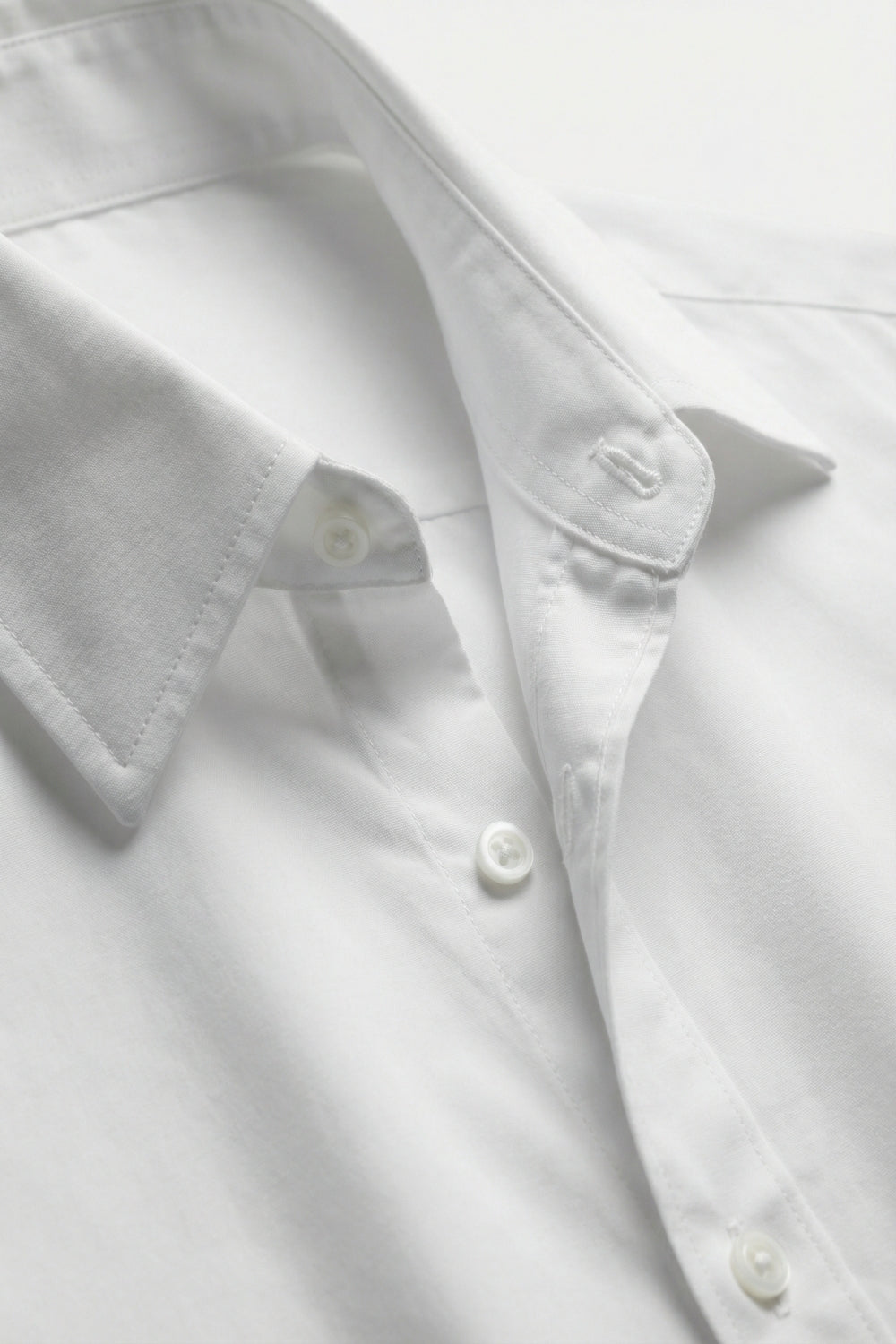 White Button-down Wide Shoulder Oversized Shirt