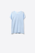 Light Blue Striped open Knit Relaxed Fit sweater