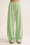 Super-Soft Knit Jogger Pants in green with Drawstring Waist