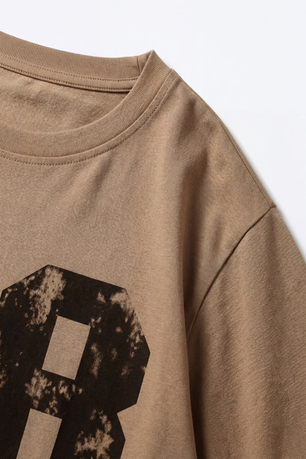 Oversized Cotton sweatshirt with 58 Graphic logo and Side Slits