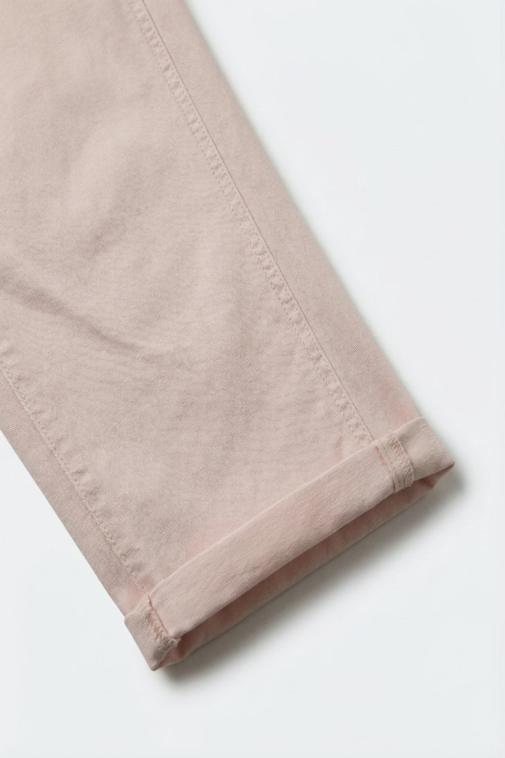 Light Pink Wide-Leg Barrel style Pants with Rolled Hems