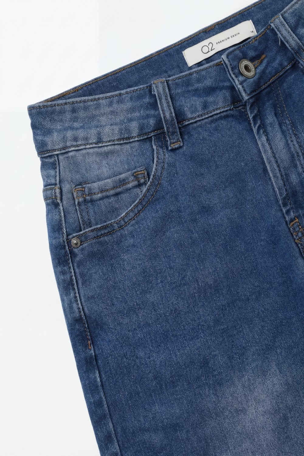 UNIKCOSA Blue Relaxed Fit Light Wash barrel Jeans with side stitching