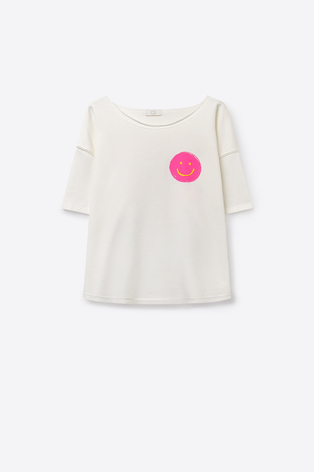White Smiley Face Casual Short Sleeve sweatshirt