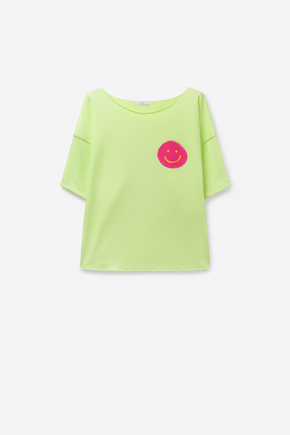 Light Green Relaxed Fit Smile Graphic sweatshirt