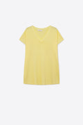 Yellow V-Neck Relaxed Fit Lightweight sweater