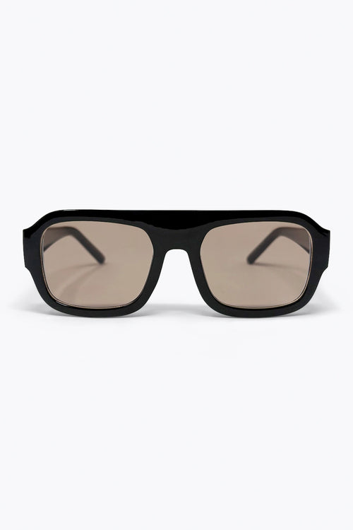 Black Oversized Square Frame Sunglasses — view 2 of 3