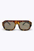 Tortoise Brown Square Frame Sunglasses for Women