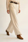 Extra-wide pants in a lightweight and shiny fabric