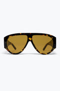 Tortoise Brown Oversize Shield Sunglasses