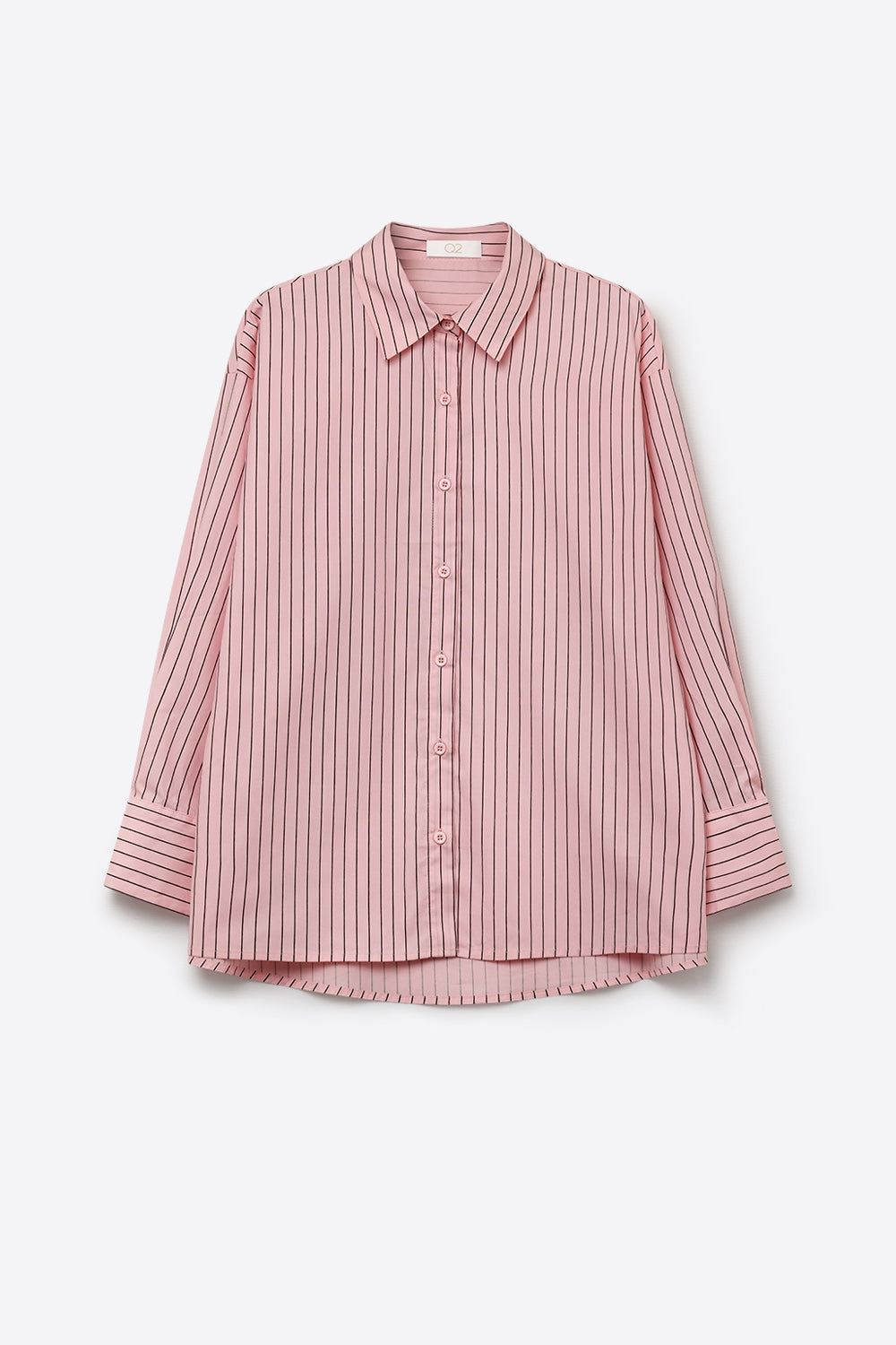 UNIKCOSA Stripe Lightweight long Shirt in Light Pink