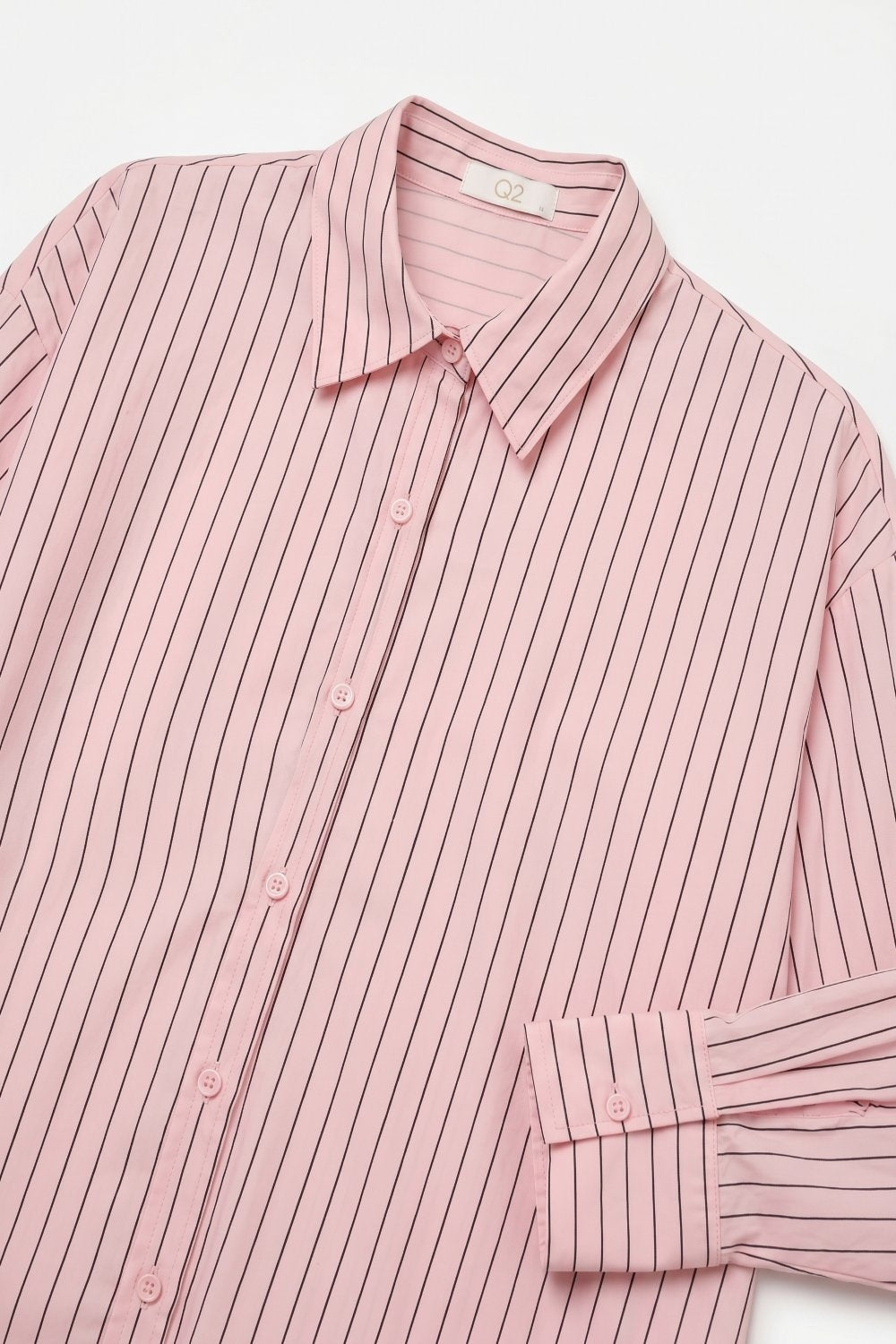 UNIKCOSA Stripe Lightweight long Shirt in Light Pink