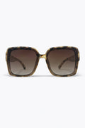 Multicolor Tortoiseshell Acetate Oversize Square Frame Sunglasses