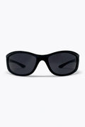 Black Glossy Frame Oval Lens UV Protection Sunglasses