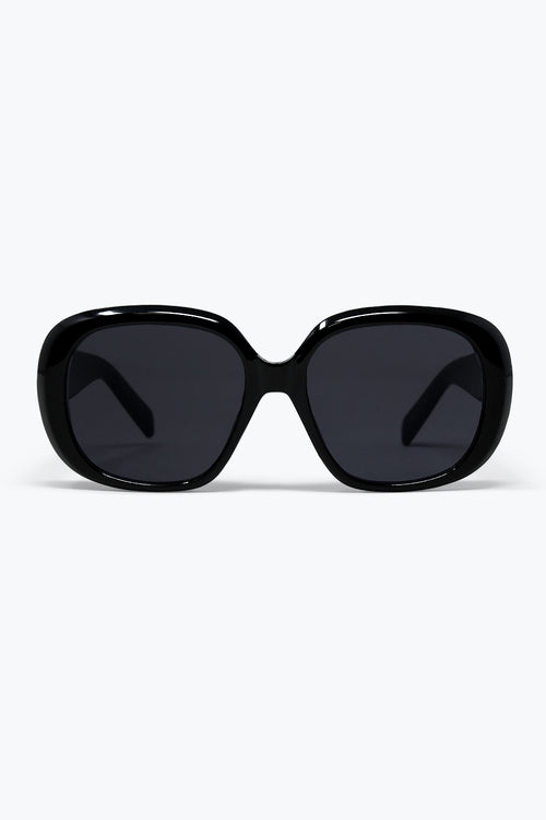 Black Oversize Square Frame Full Coverage Sunglasses — view 2 of 3