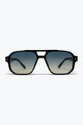 Black Gradient Lens Oversize Square Frame Sunglasses