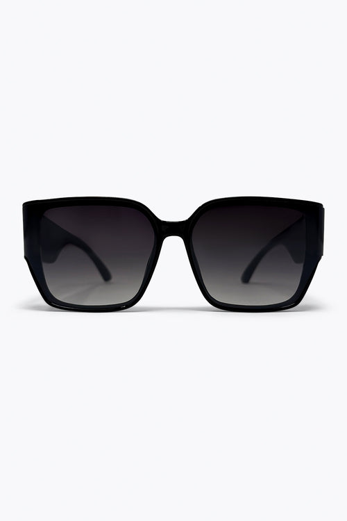Black Oversize Square Frame Gradient Lens Sunglasses — view 2 of 3