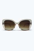 Beige Transparent Acetate Oversize Gradient Lens Square Sunglasses
