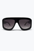 Black Oversize Square Frame Gradient Lens Sunglasses