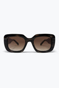 Black Tortoiseshell Acetate Wide Square Frame Sunglasses