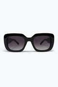 Black Chunky Square Frame Gradient Oversize Sunglasses