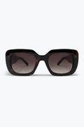 Black Tortoiseshell Acetate Square Frame Oversized Sunglasses
