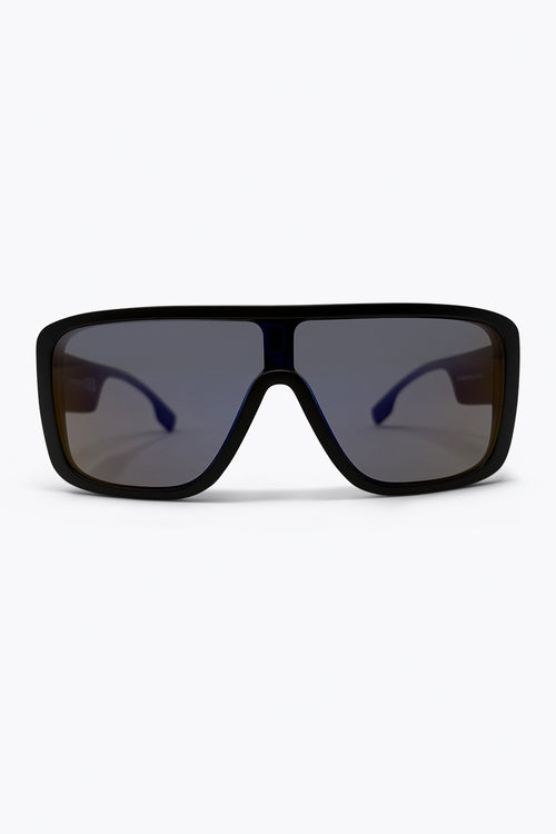 Black Oversize Shield Frame Gradient Visor Style Sunglasses — view 2 of 3