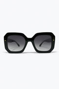 Black Oversize Square Frame Gradient Lens Sunglasses