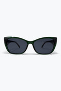 Green Glossy Cat Eye Thick Frame Classic Sunglasses