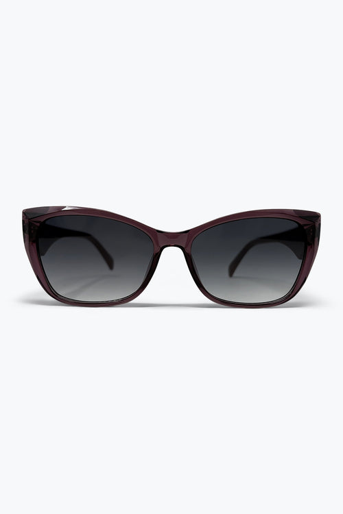 Burgundy Gradient Lens Cat Eye Frame Oversize Sunglasses — view 2 of 3