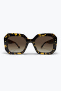 Multicolor Tortoiseshell Acetate Oversized Square Frame Sunglasses