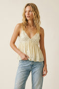 off-white Sequin Embellished V-Neck Camisole