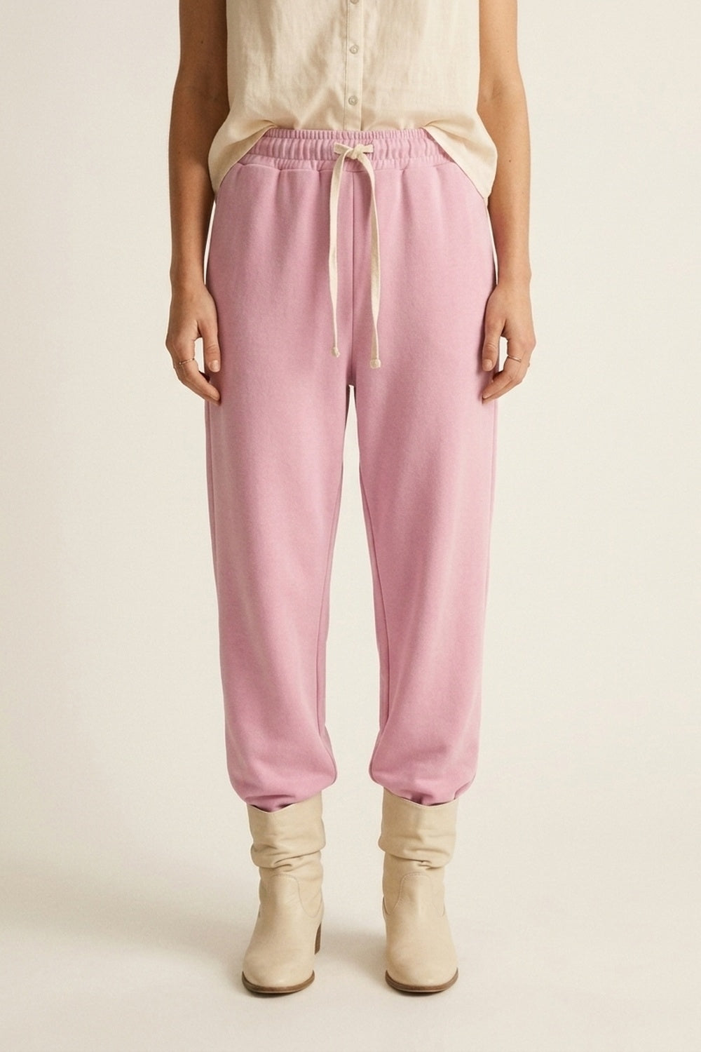 UNIKCOSA Relaxed Fit Drawstring jogger Pants in pink