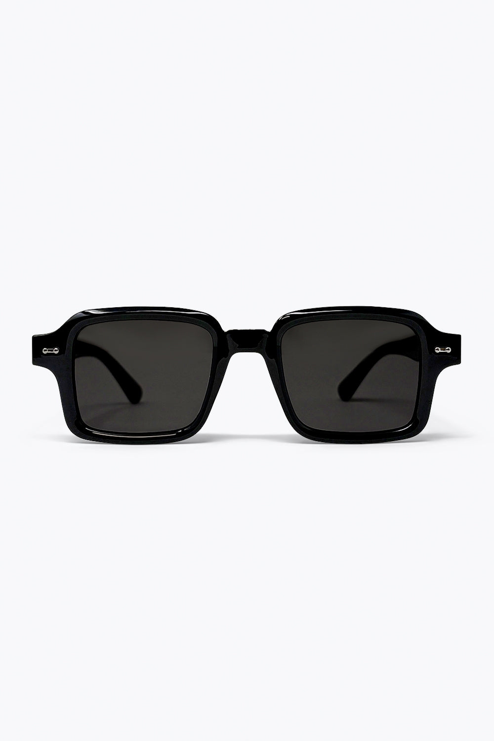 UNIKCOSA Black Rectangular Frame Classic Chunky Sunglasses