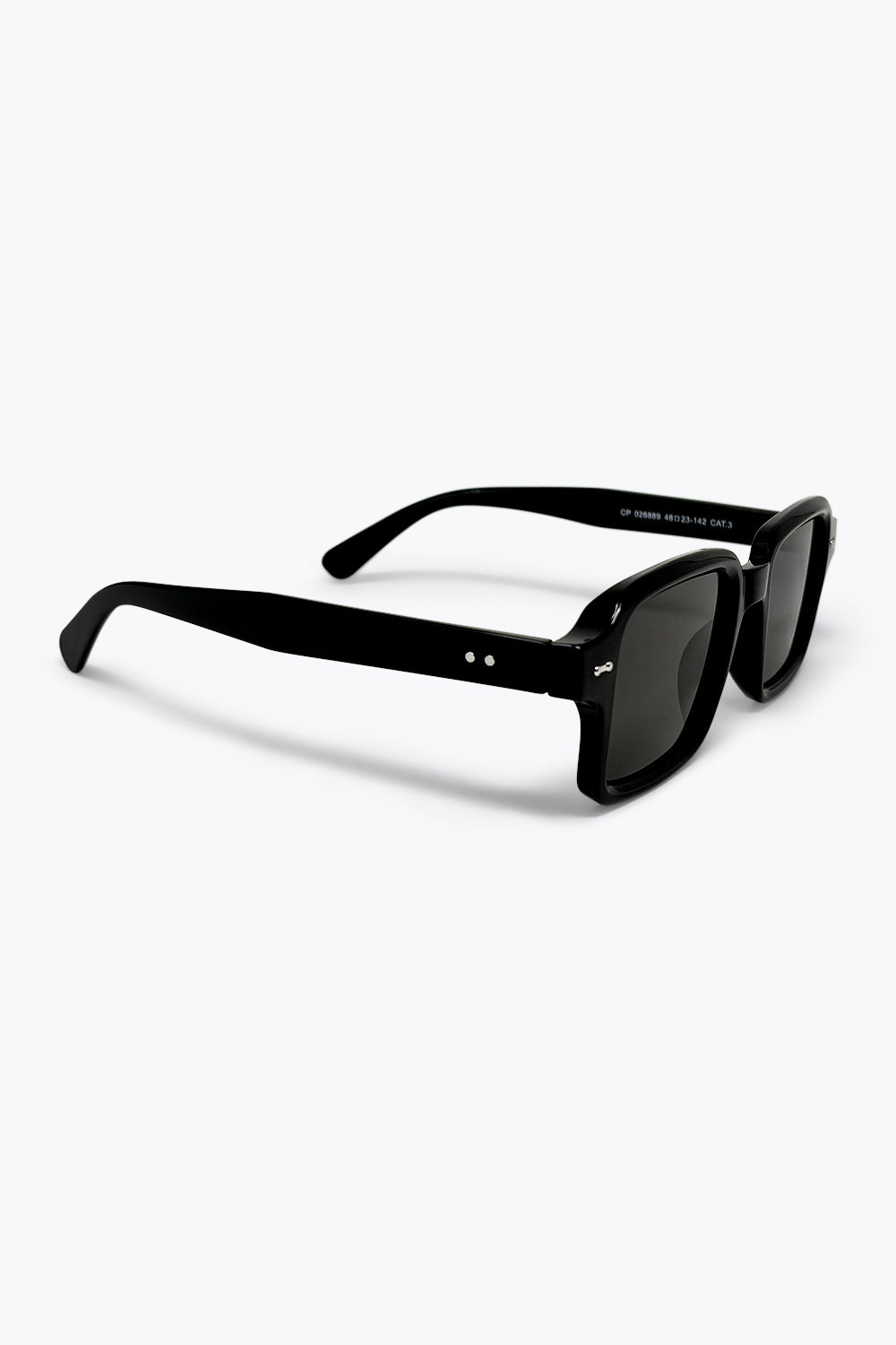 UNIKCOSA Black Rectangular Frame Classic Chunky Sunglasses
