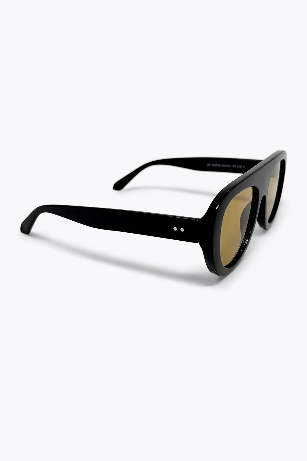 UNIKCOSA Black Oversize Wide Frame Brown Lens Sunglasses