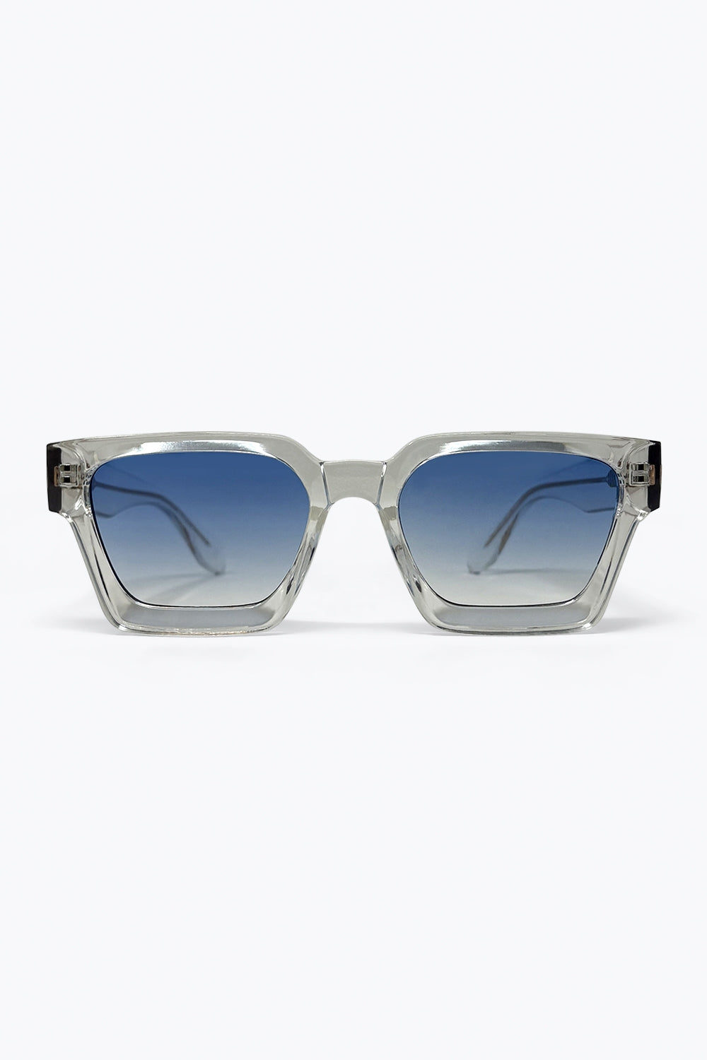 UNIKCOSA Multicolor Gradient Lens Clear Square Frame Sunglasses