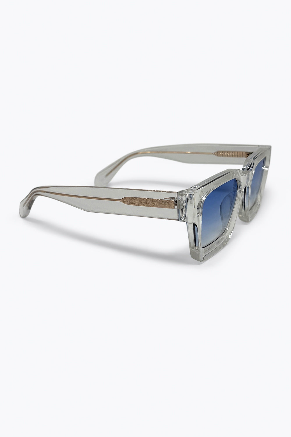 UNIKCOSA Multicolor Gradient Lens Clear Square Frame Sunglasses
