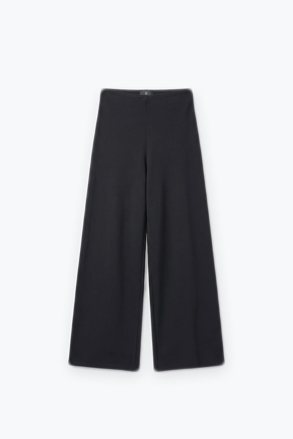 Navy Smooth Woven High Waist Wide Leg Pants without waistband