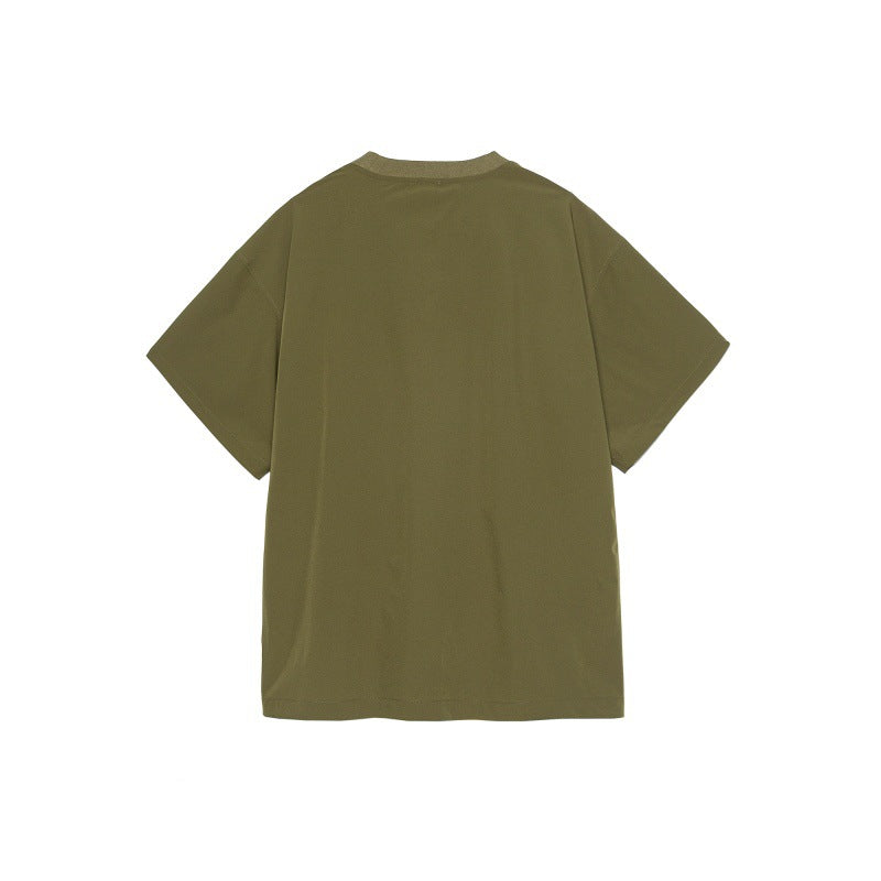 UNIKCOSA UrbanSoul Color Blocking Cashew Pocket T Shirt 💫