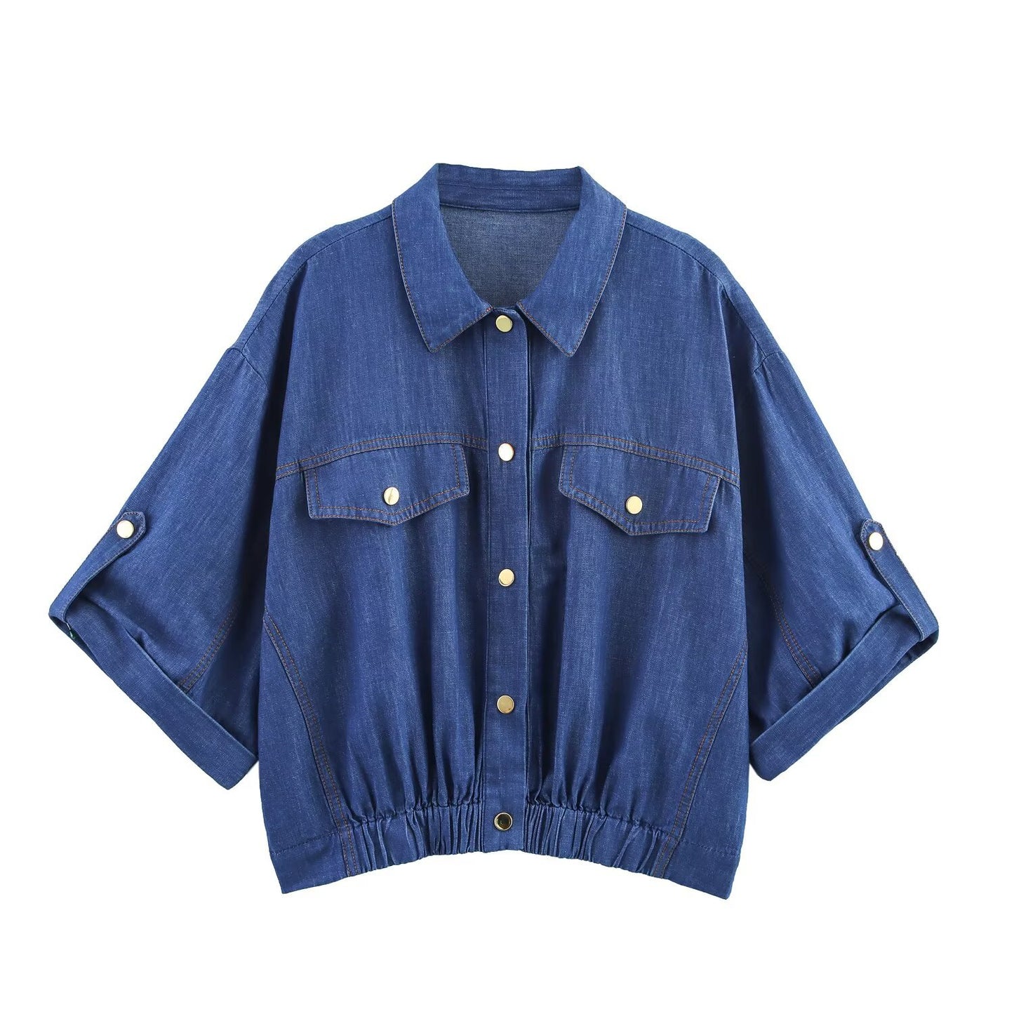 UNIKCOSA NoirFit DenimÉclat Set Short Jacket And Pants 💫